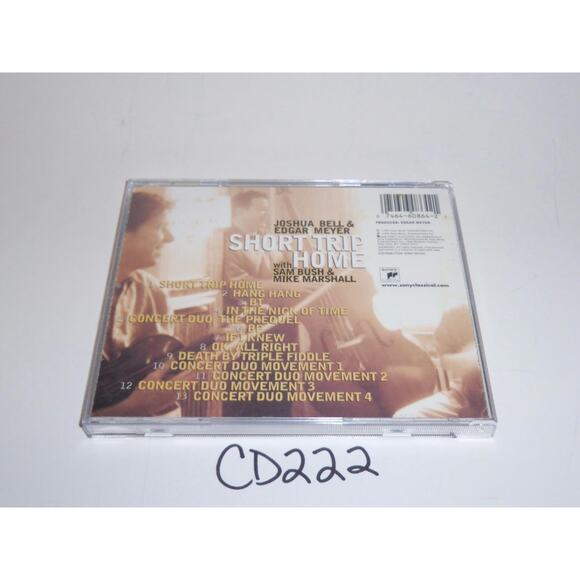 Joshua Bell & Edgar Meyer Short Trip Home CD -1117CD222 - Picture 2 of 2